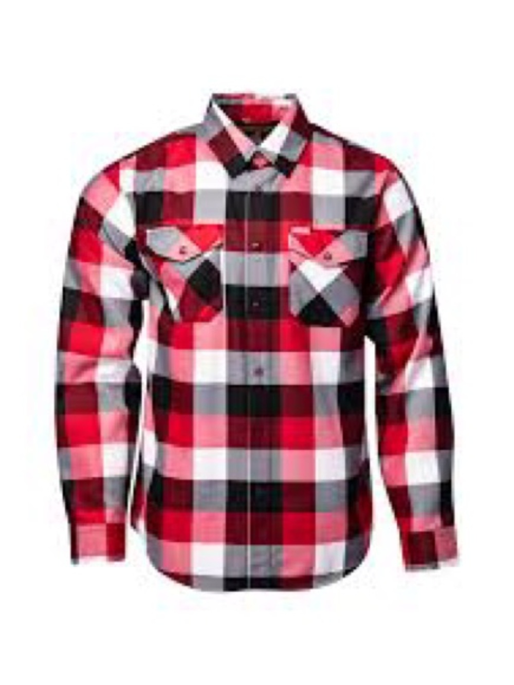 DIXXON men’s 10 year Hammer Red Black White Plaid Button-Down Shirt size XL